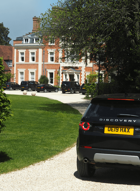 Heckfield Place in a Land Rover
